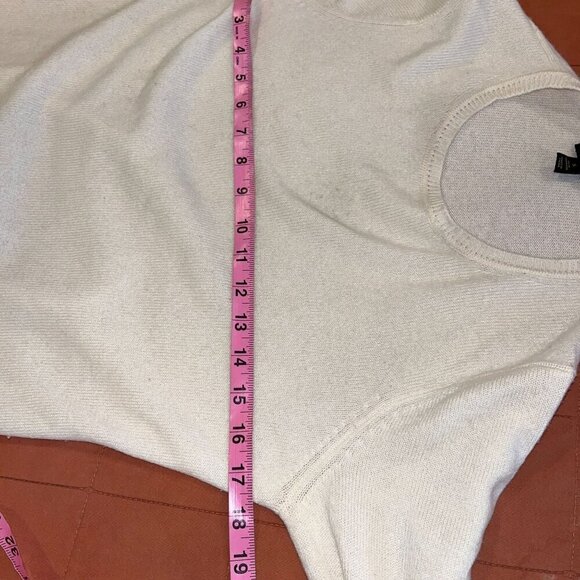 Charter Club Womens Luxury Cashmere Sweater Small Off-White Long Sleeve - Picture 6 of 6